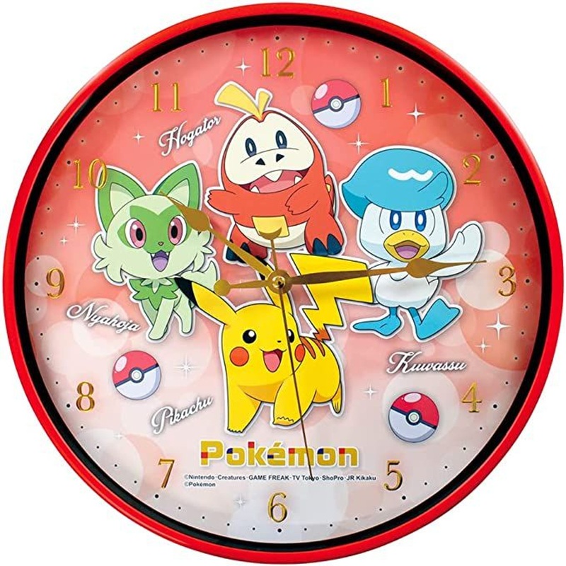 T’s Factory Pokemon Center Wall Clock Characters Red