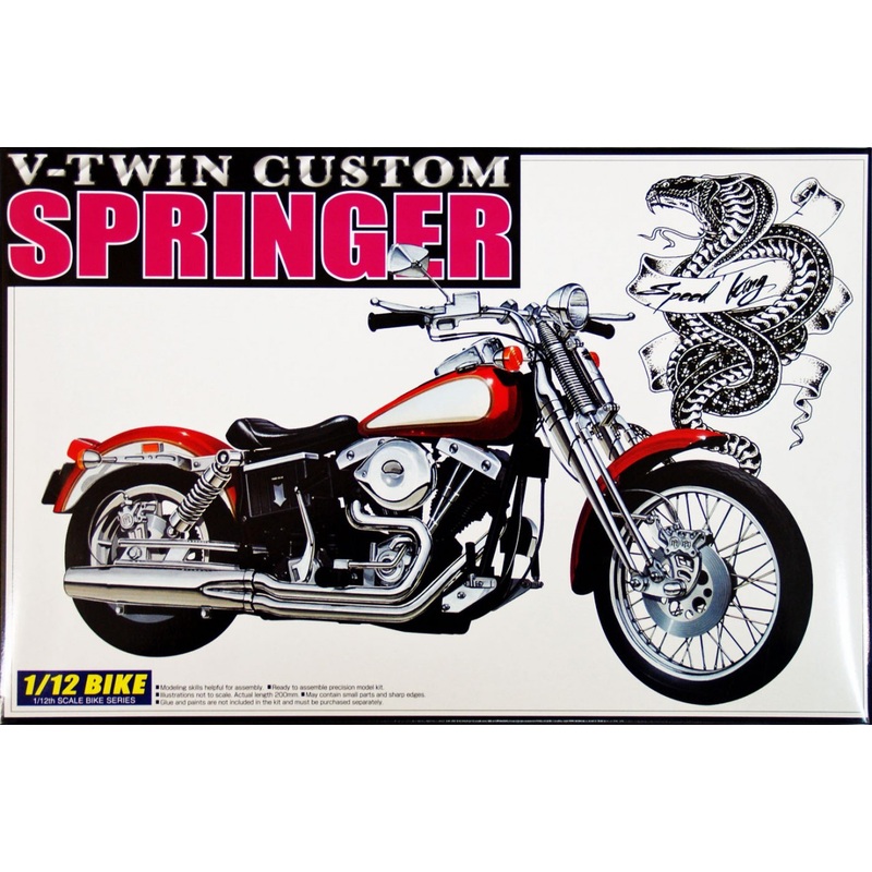 Aoshima Naked Bike 85 00601 Springer (V-Twin Custom) 1/12 Scale Kit