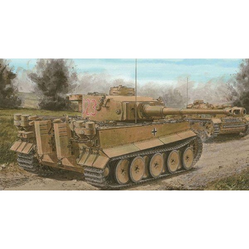 DRAGON 1/35 WW II German Tiger I Early Production Model Oxenkopf Operation 1943 Magic Tracks/Aluminum Gun Barrel Luxury Set Plastic Model