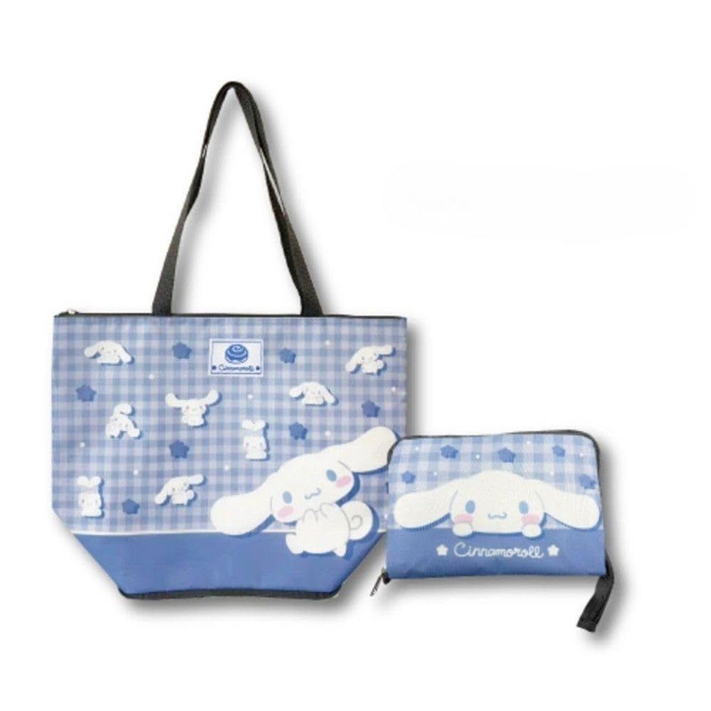 Hatakeyama Shoji Foldable Insulated Eco Bag Checkered Pattern Cinnamoroll