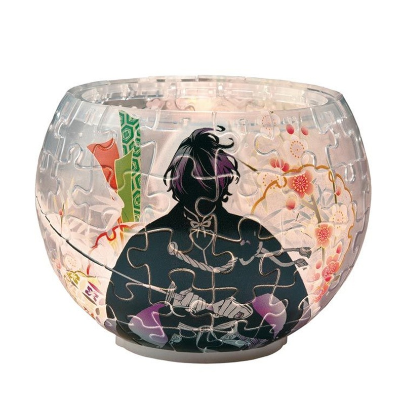 Yanoman 2201-38 3D LED Lamp Shade Puzzle Touken Ranbu – Kasen Kanesada (80 Pieces)