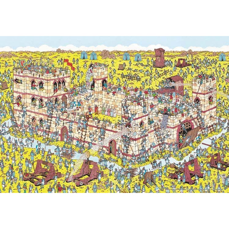 Beverly 1000M-006 Jigsaw Puzzle Where’s Wally? The Failure of the Crusaders (1000 Small Pieces)