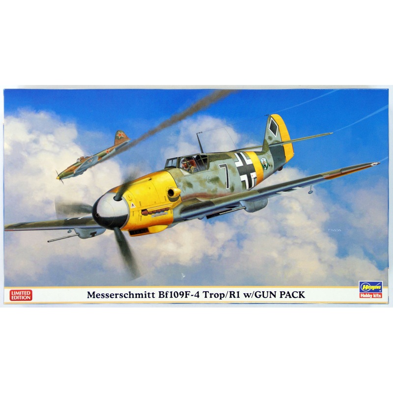 Hasegawa 09980 Messerschmitt Bf109F-4 Trop/R1 with Gun Pack 1/48 Scale Kit