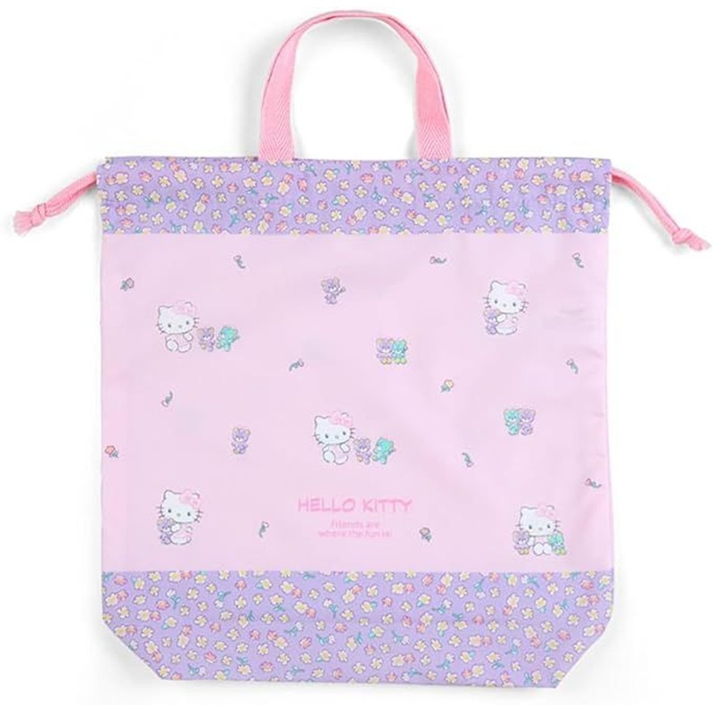 Sanrio Drawstring Bag With Handle – Hello Kitty