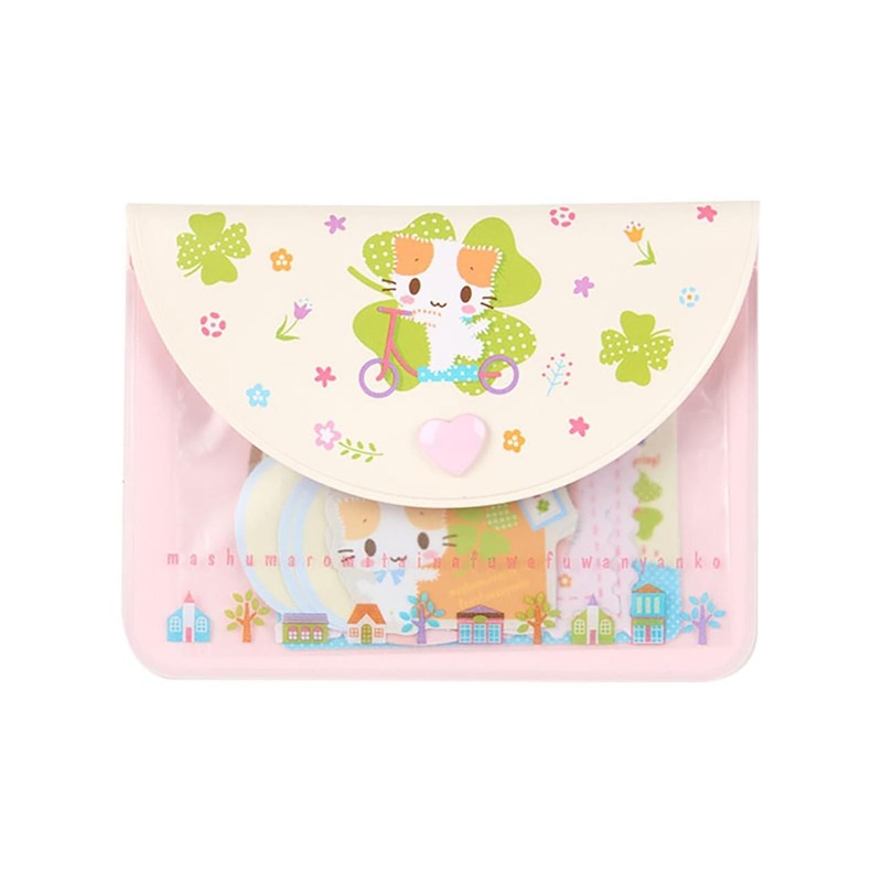 Sanrio Other Sticker & Case Set (Cat Club) Marshmallow-Like Fluffy Kitty