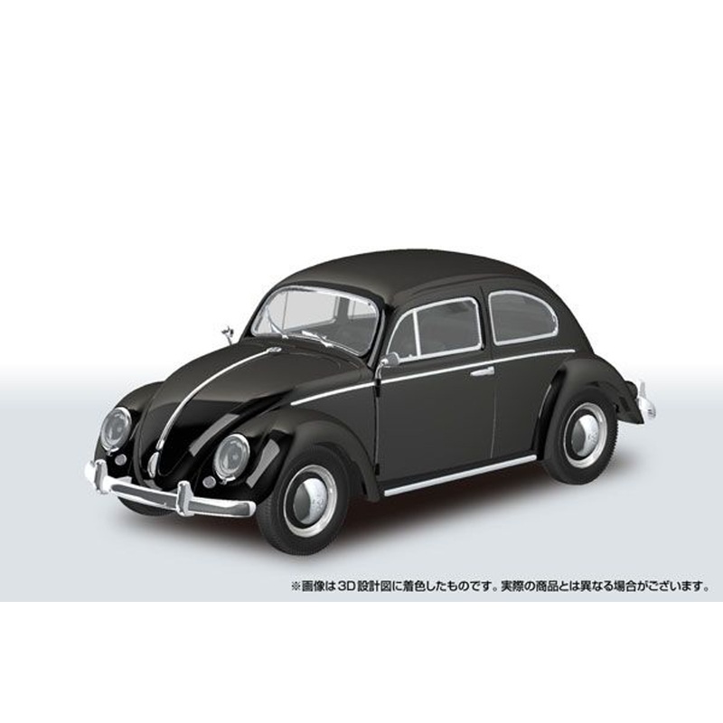 Aoshima 1/32 RakuPla Snap Kit No.20-BK Volkswagen Beetle (Black) Plastic Model
