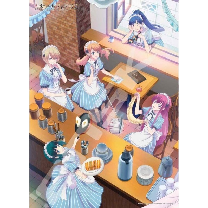 Ensky 500-541 Jigsaw Puzzle The Cafe Terrace and Its Goddesses Familia (500 Pieces)