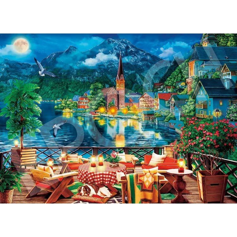 Epoch 54-301 Jigsaw Puzzle Evening by Lake Hallstatt   (2000 Small Pieces)