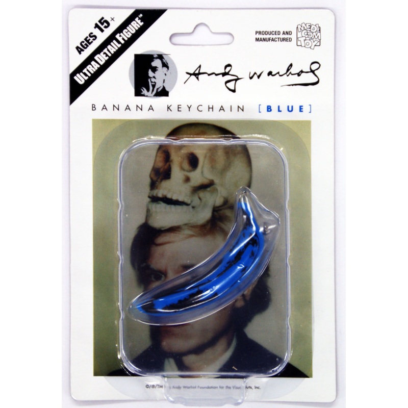 Medicom UDF-121 Ultra Detail Figure Andy Warhol BANANA KEYCHAIN Blue