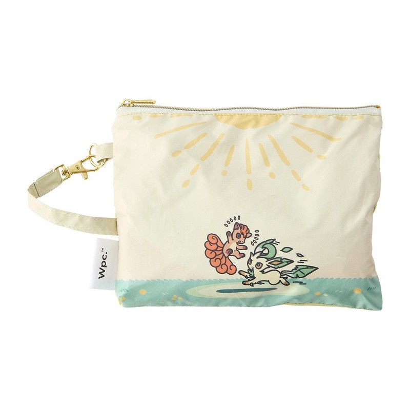 Pokemon Center Original Wpc. Umbrella For Sun And Rain With Pouch Otenki Team Vulpix And Leafeon
