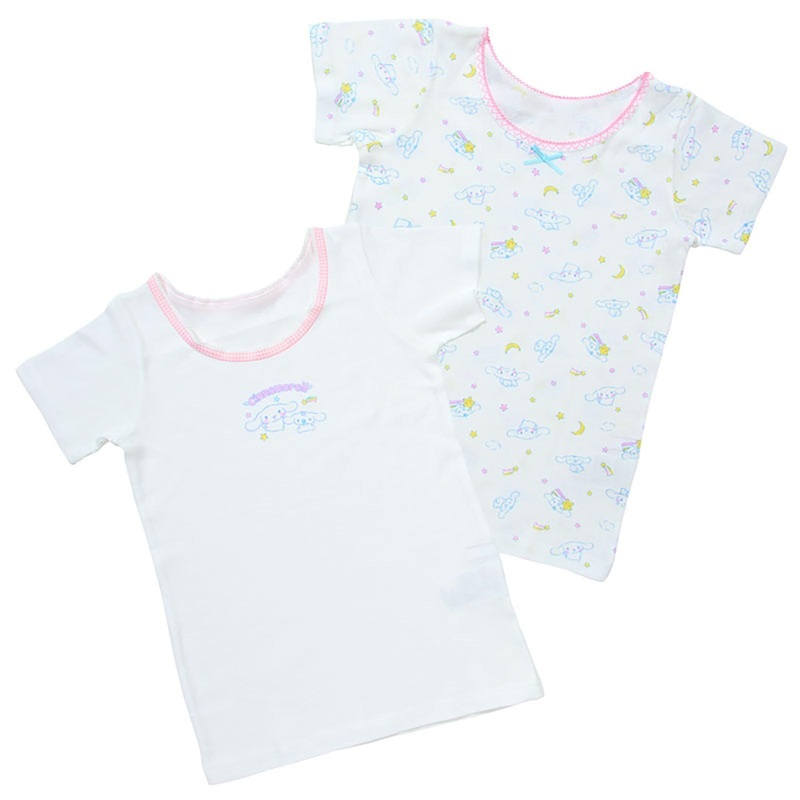 Sanrio Cinnamoroll Kids Short Sleeve Undershirt 2-Piece Set (130cm/ M)