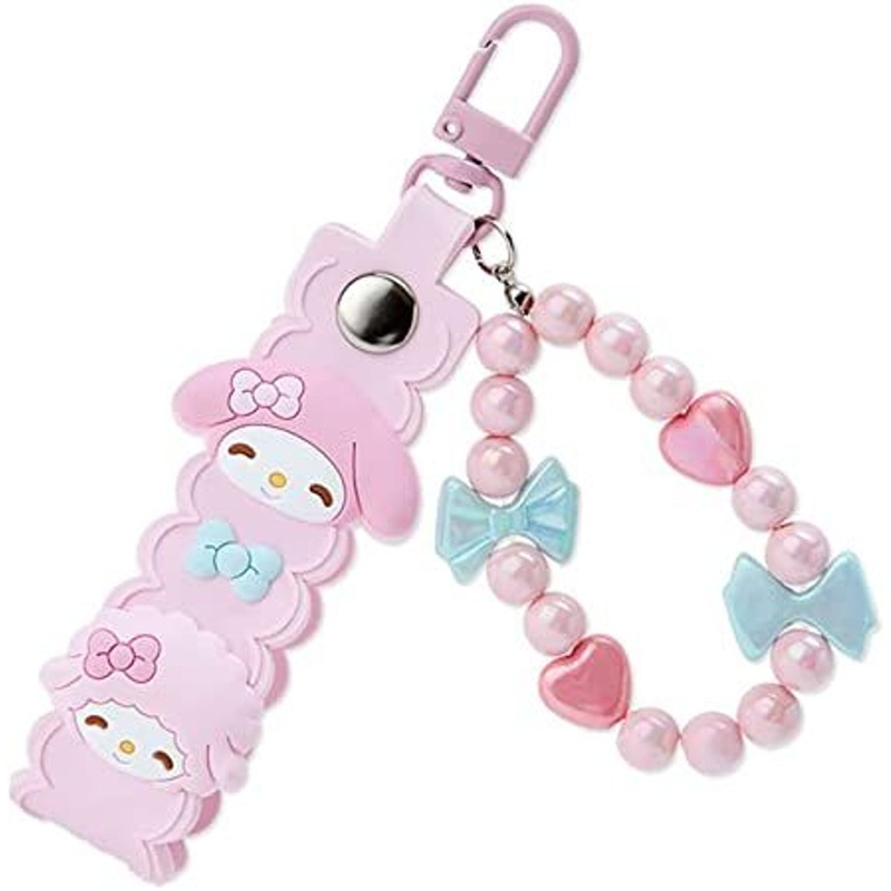 Sanrio Keychain with Beads Strap (Smiling) My Melody
