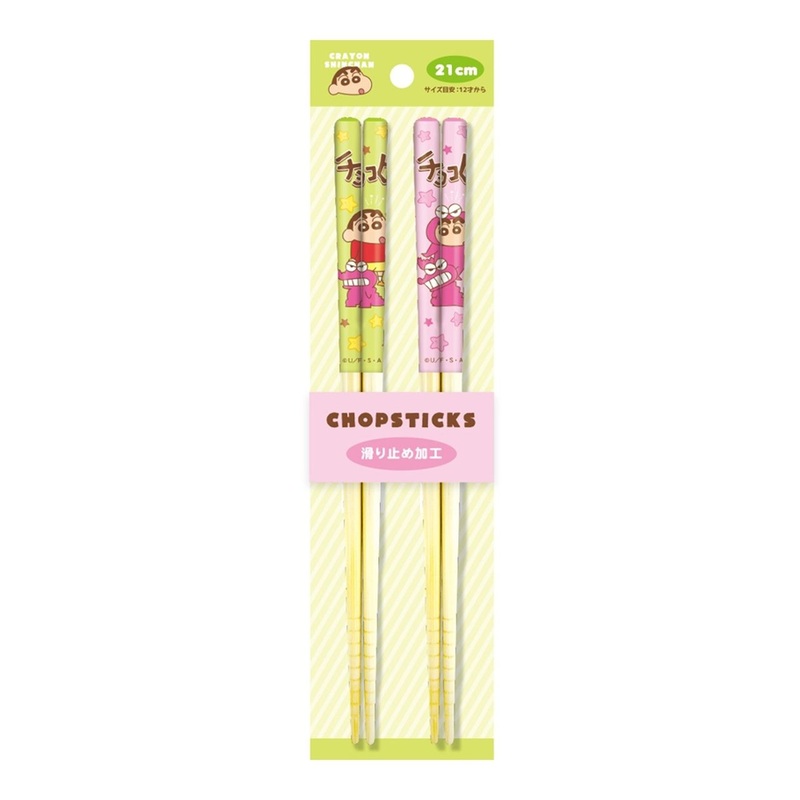 T’s Factory Bamboo Chopsticks 2 Pair Set – Crayon Shin-chan – Chocobi