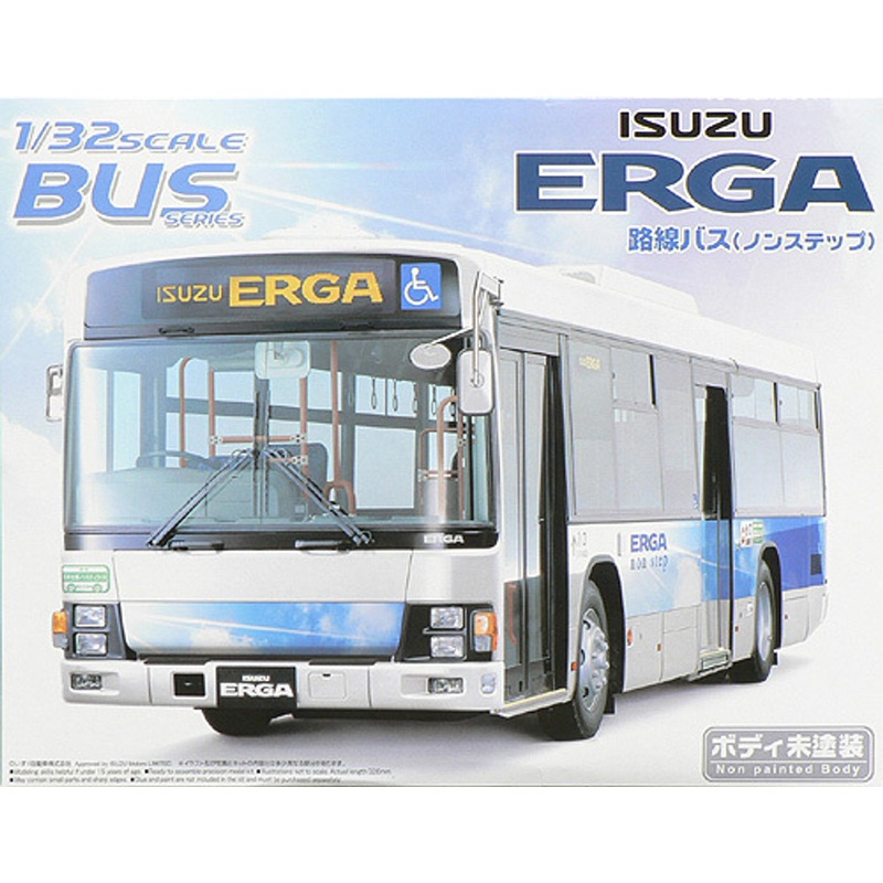 Aoshima 46579 Isuzu Erga Non-Step City Bus 1/32 Scale Kit
