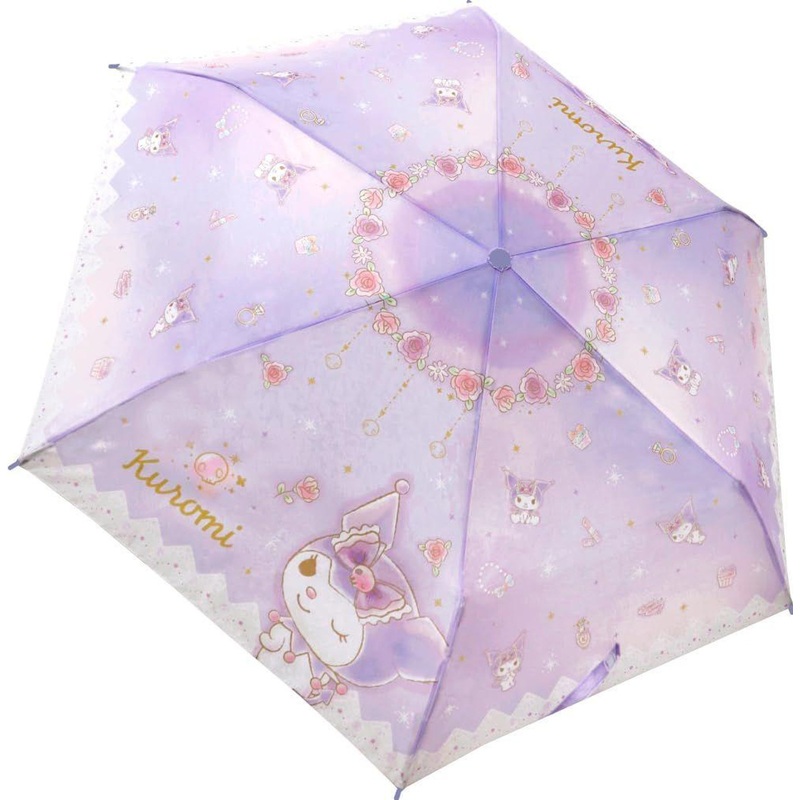 J’s Planning Sanrio Kuromi Pastel Rose Folding Umbrella