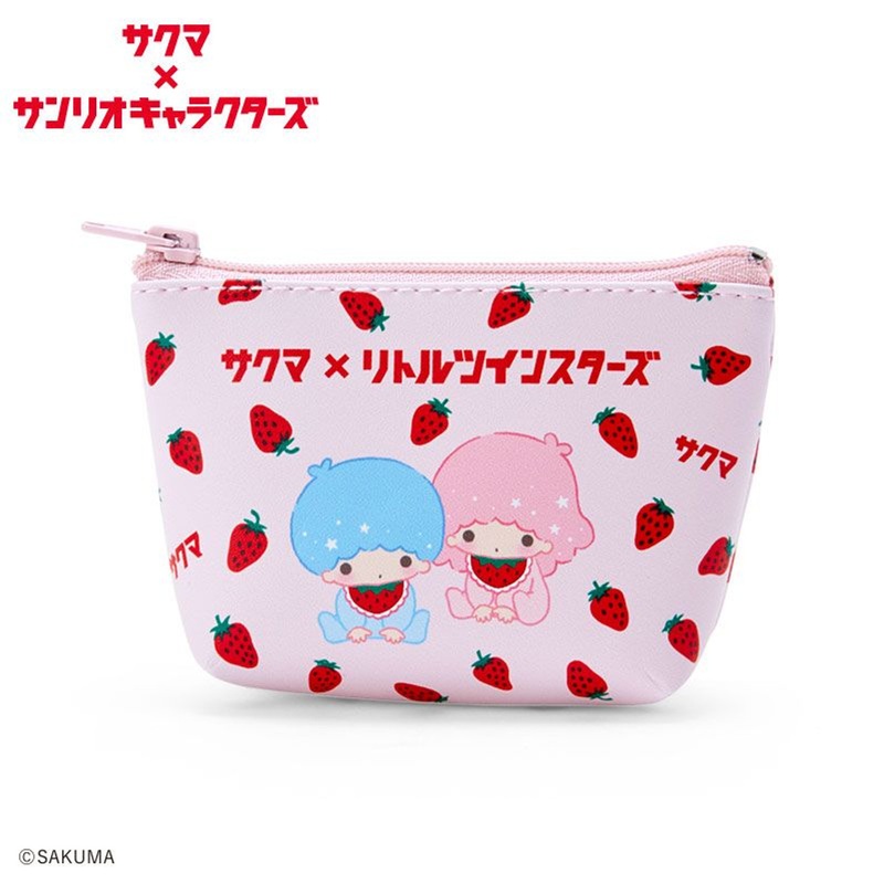Sanrio Sakuma Strawberry Milk Candy with Little Twin Stars Mini Pouch