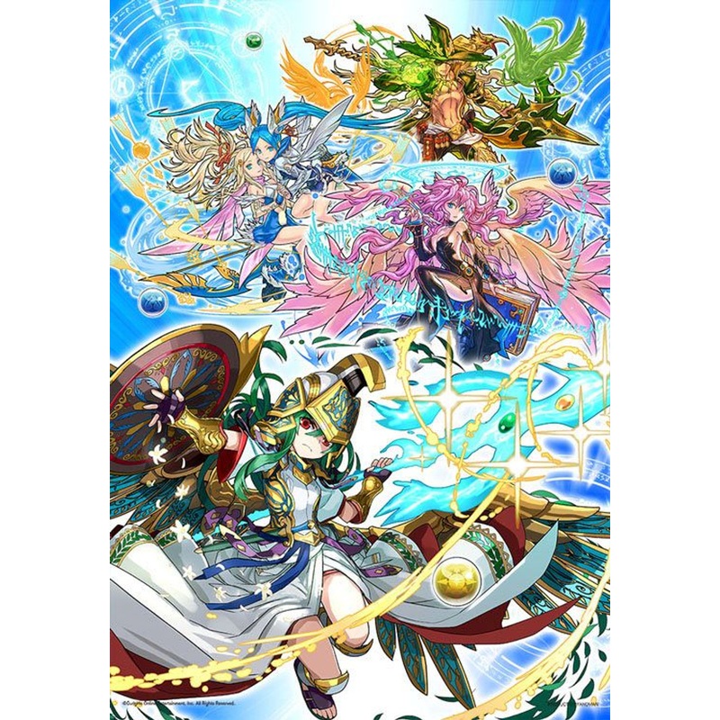 Yanoman 62-14 Prism Art Jigsaw Puzzle Gods from Puzzle & Dragons (216 Pieces)