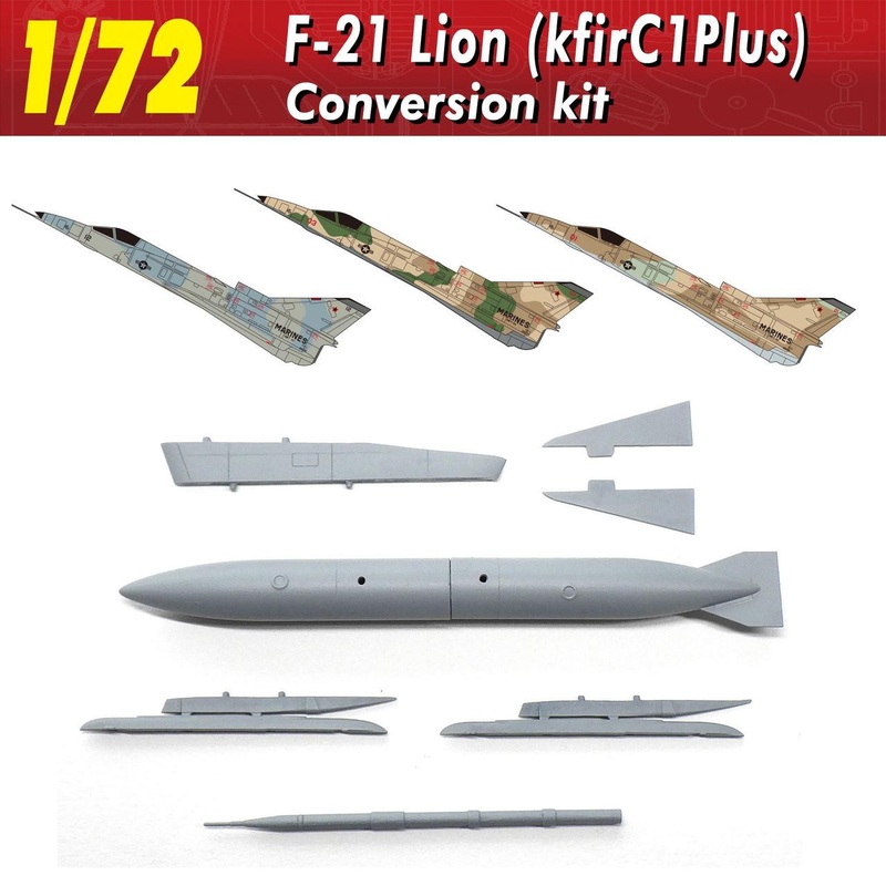 1/72 F-21 Lion (Kfir C1 Plus) Modification Kit Plastic Model