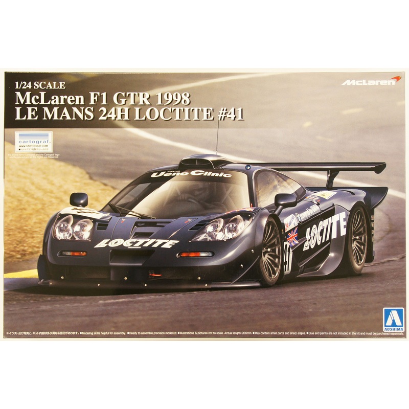 Aoshima 07457 McLaren F1 GTR 1998 Le Mans 24H Loctite #41 1/24 Scale Kit