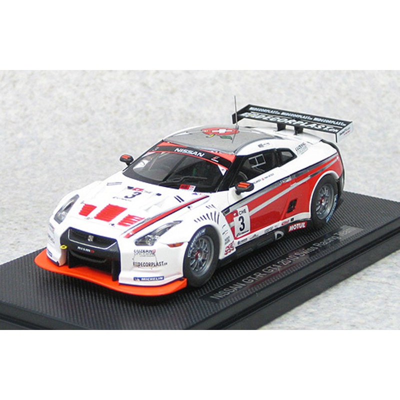 Ebbro 44355 Nissan GT-R GT1 2010 Swiss Racing Team No.3 (White/Red)1/43 Scale