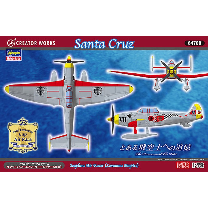 Hasegawa 64708 Santa Cruz Seaplane Air Racer Levamme Empire 1/72 Scale Kit