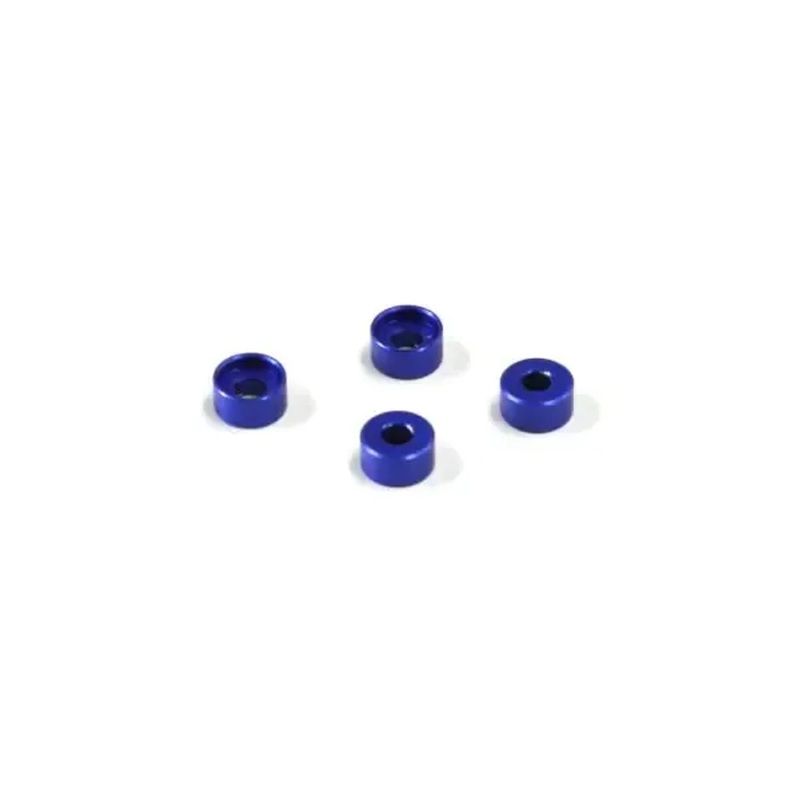 Kyosho MZW418-25B Al Friction Mount Collar(2.5mm/Blue/4pcs)