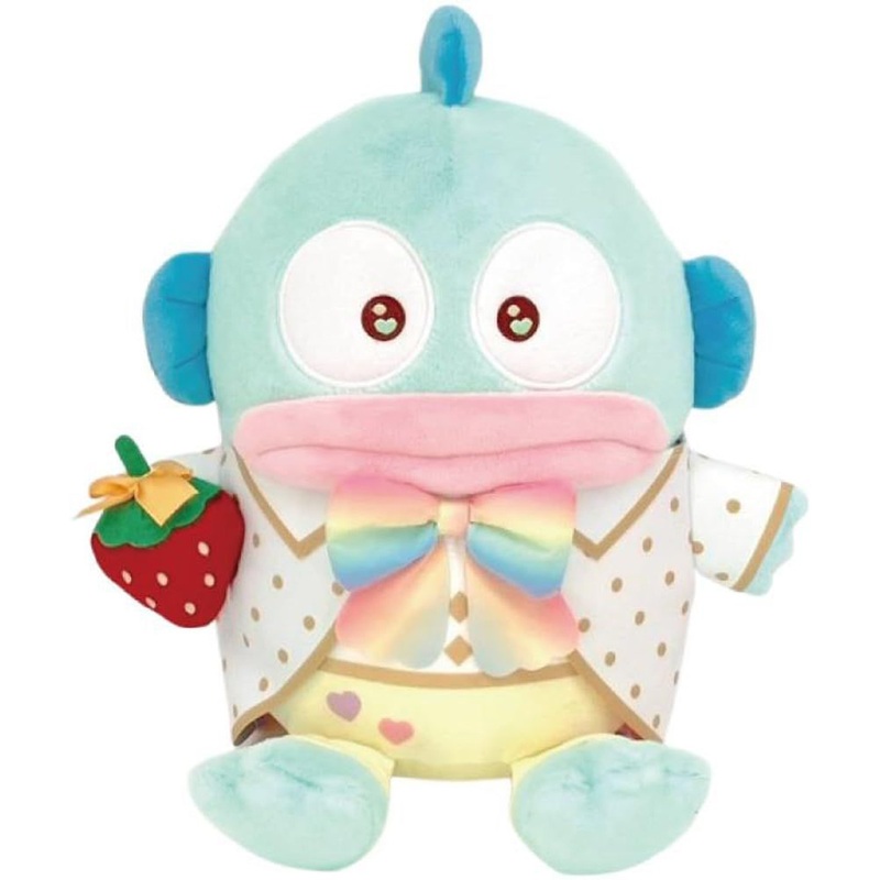 Nakajima Sanrio Strawberry Newspaper Plush Toy M Hangyodon