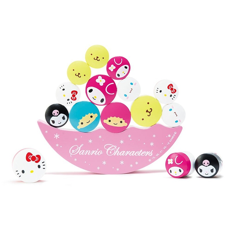 Yanoman Wooden Balance Interior Puzzle 605-07 Sanrio Charactors (15 pcs.)