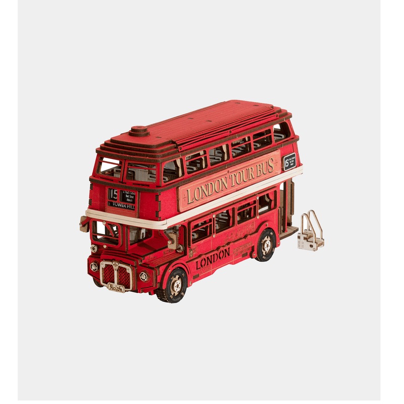 ROBOTIME DIY Miniature Kit London Tour Bus (255 Pieces)
