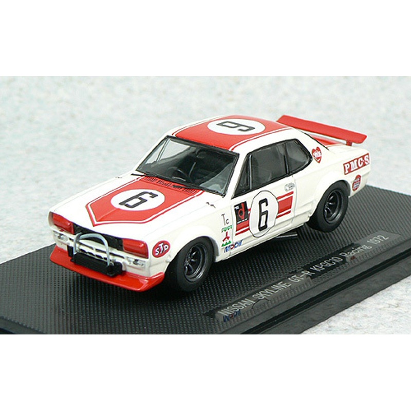 Ebbro 43241 Nissan Skyline GT-R KPGC10 Racing No.6 (White/Red) 1/43 Scale