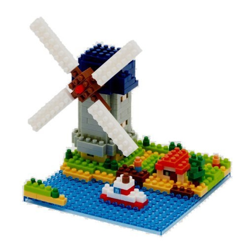 Kawada NBH-043 nanoblock Molen Kinderdijk Elshout Windmill Netherlands