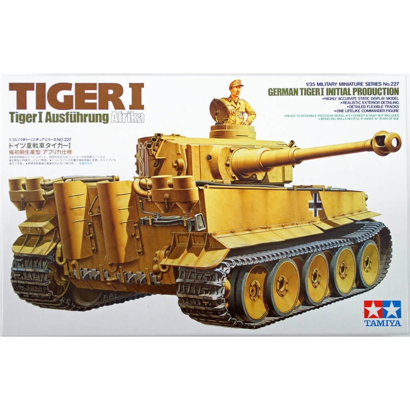 Tamiya 35227 German Tiger I Initial Production Afrika 1/35 Scale Kit