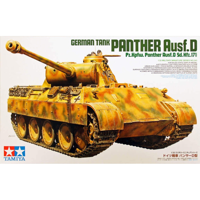 Tamiya 35345 German Panther Ausf.D Sd.Kfz.171 1/35 Scale Kit