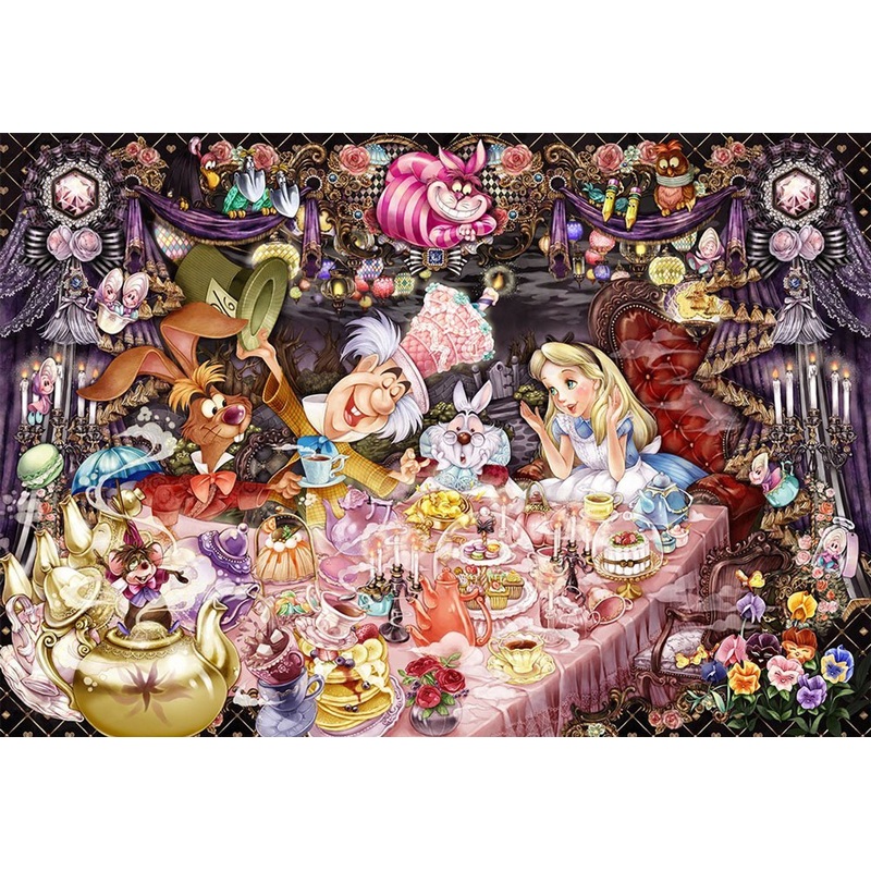 Tenyo Japan Jigsaw Puzzle D-1000-495 Alice in Wonderland Tea Party (1000 Pieces)