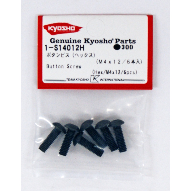 Kyosho 1-S14012H Button Screw (Hex /M4 x 12 / 6pcs)