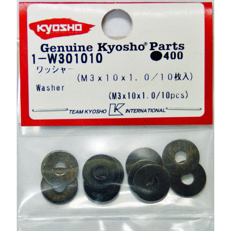 Kyosho 1-W301010 Washer (M3x10x1.0/10pcs)