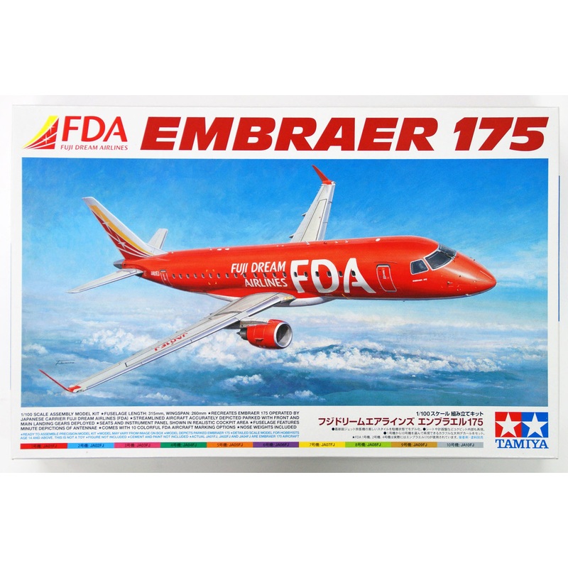 Tamiya 92197 Fuji Dream Airlines Embraer 175 1/100 Scale Kit