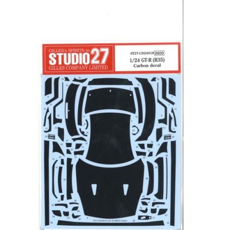 Studio27 ST27-CD24018 Nissan GT-R (R35) Carbon Decal Set for Tamiya 1/24
