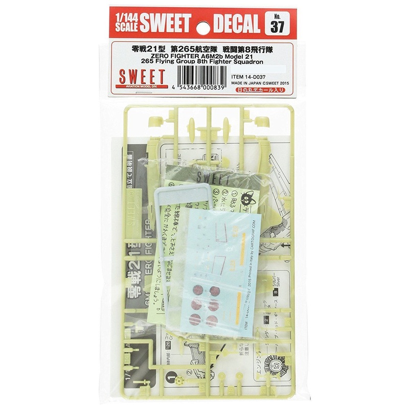 Sweet Decal No.37 Zero Fighter A6M2b Model 21 265 Flying Group 1/144 Scale Kit