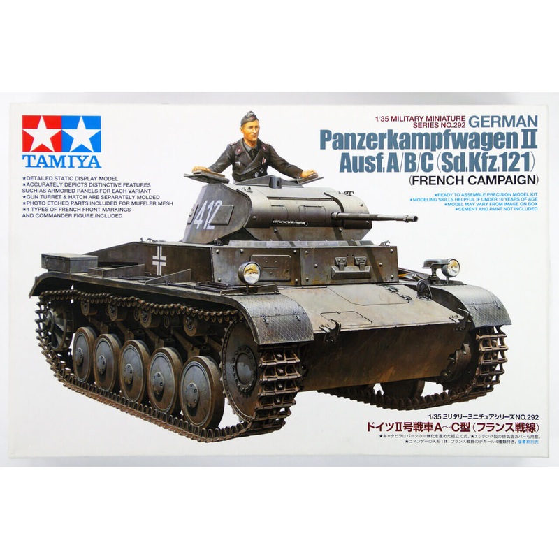 Tamiya 35292 German Panzerkampfwagen II Ausf. A/B/C (Sd.Kfz.121) 1/35 Scale Kit