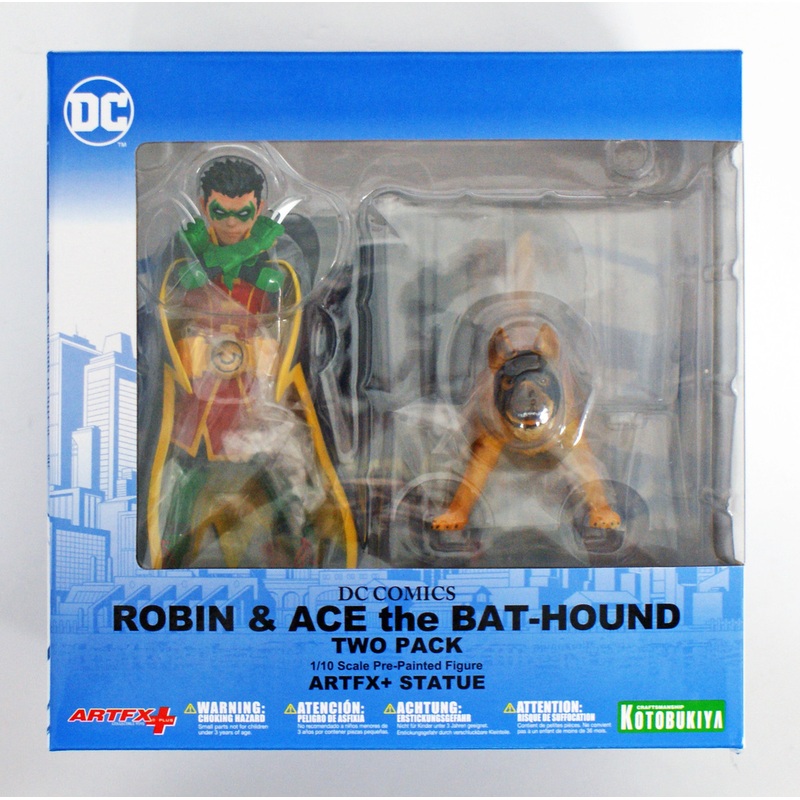 Kotobukiya SV222 ARTFX+ DC Comics Rebirth Super Sons Robin & Bat-Hound 1/10 Scale Set of 2 Figure