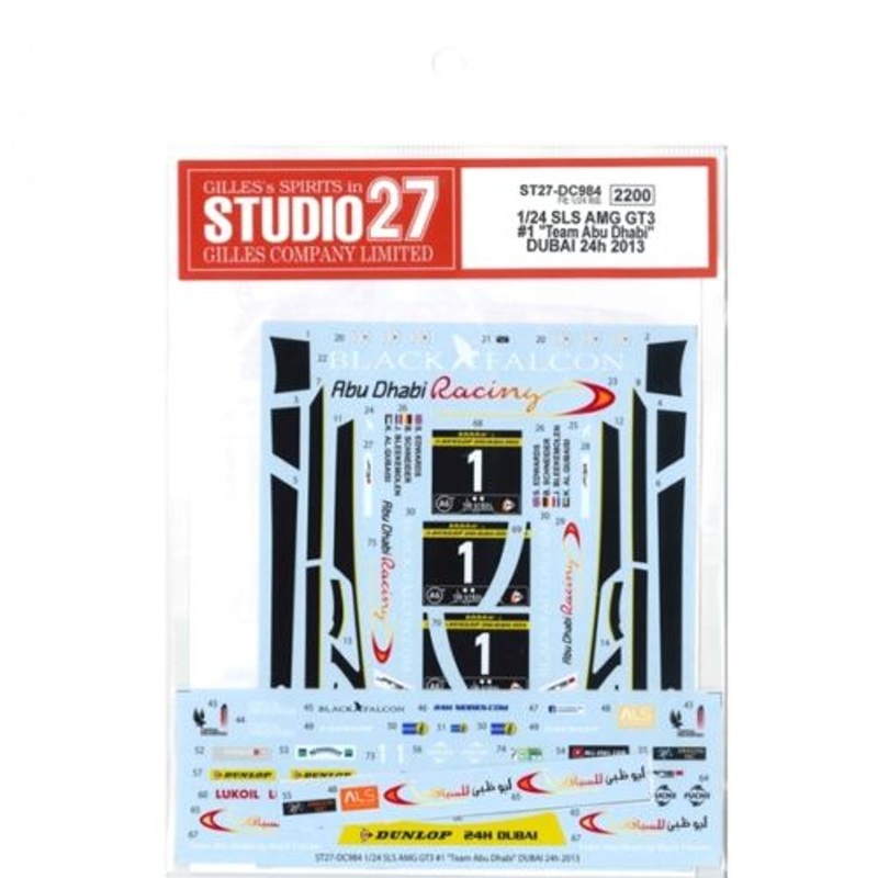 Studio27 ST27-DC984 Mercedes-Benz SLS AMG GT3 #1 Decal for Fujimi 1/24