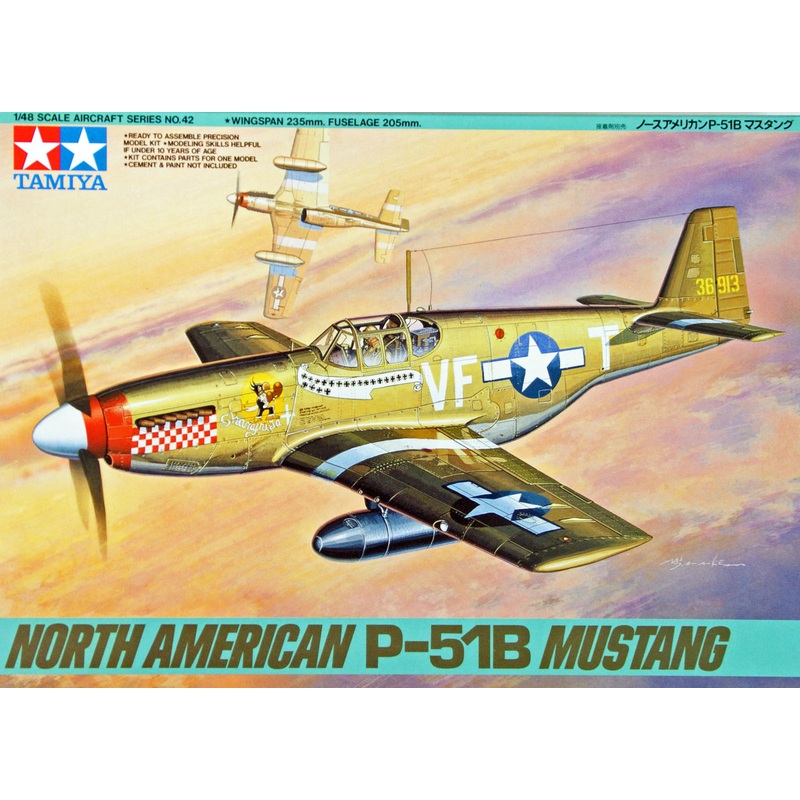 Tamiya 61042 North American P-51B Mustang 1/48 Scale Kit