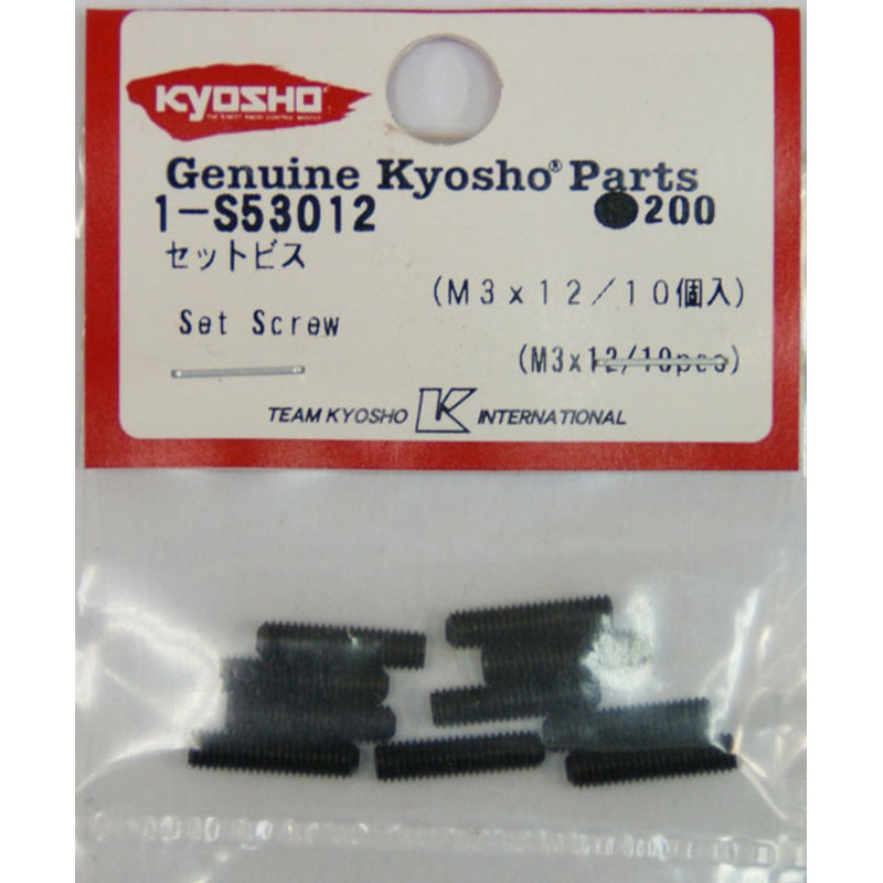 Kyosho 1-S53012 Set Screw(M3x12/10pcs)