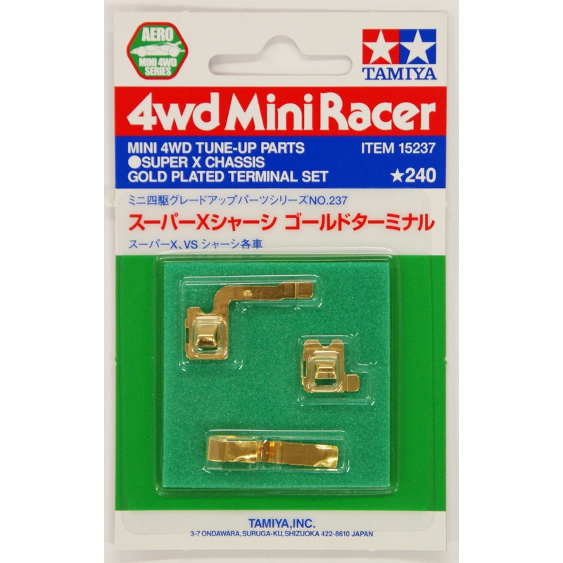 Tamiya 15237 Mini 4WD Super X Chassis Gold Plated Terminal Set