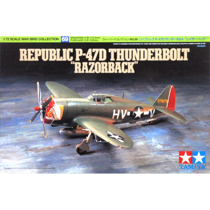 Tamiya 60769 Republic P-47D Thunderbolt Razorback 1/72 Kit