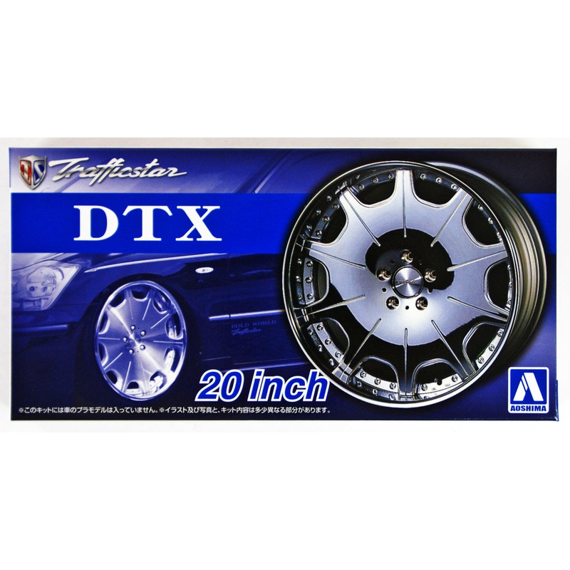 Aoshima 54260 Tuned Parts 62 1/24 Trafficstar DTX 20 inch Tire & Wheel Set