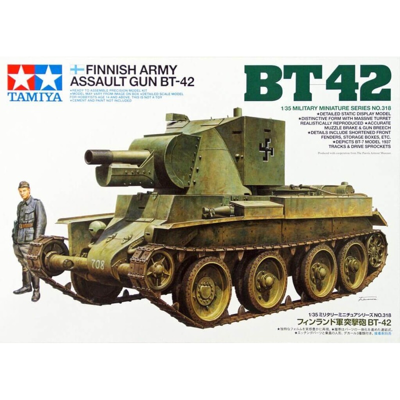 Tamiya 35318 Finnish Army Assault Gun BT-42 1/35 Scale Kit