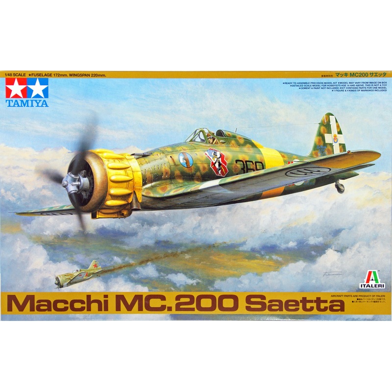 Tamiya 37007 Italian Air Force Macchi MC.200 Saetta 1/48 scale kit