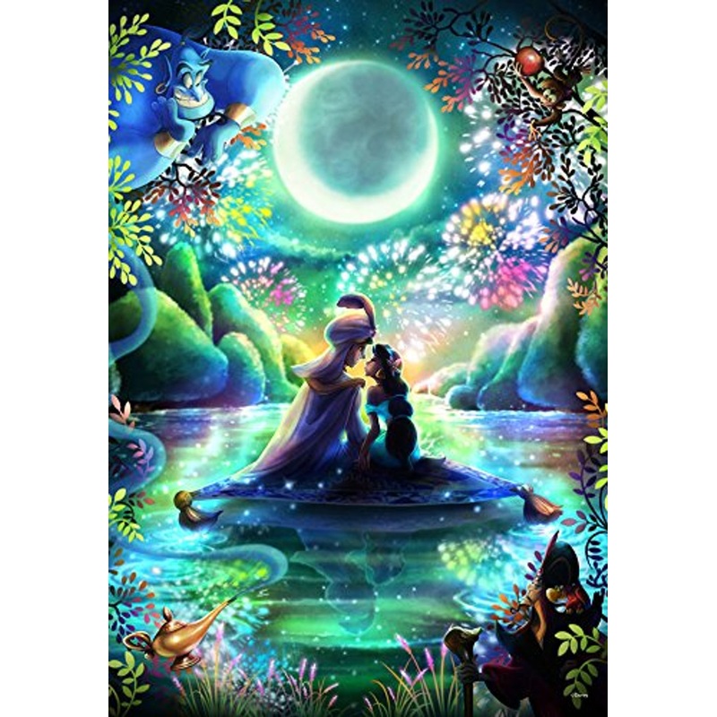 Tenyo Japan Jigsaw Puzzle DPG-500-597 Disney Aladdin & Jasmine (500 S-Pieces)